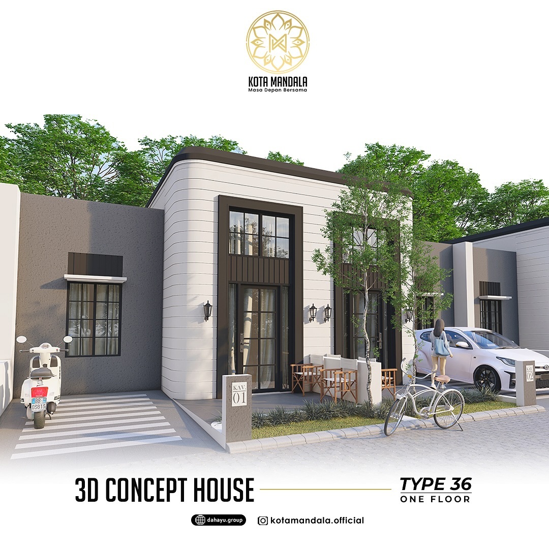 Fasad rumah Kota Mandala Tahap 2 tipe 36 Dahayu Group